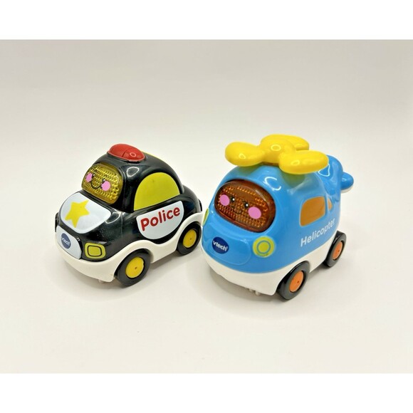 Vtech Go! Go! Smart Wheels Police Car & Helicopter Tested and Working Lot Of 2 - Picture 9 of 10
